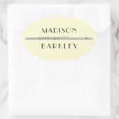 フルートミュージシャン音楽先生バンド 楕円形シール (バッグ)