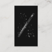 フルートミュージックノート楽器ミュージシャン笛奏者 名刺 (正面)