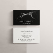 フルートモダン先生ソリスト黒白フォト 名刺