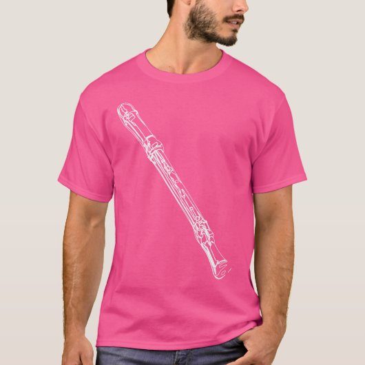 フルートレコーダー楽器クラリネット木笛 Tシャツ (正面)