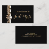フルートレッスン楽器音楽教師事業 名刺 (正面/裏面)