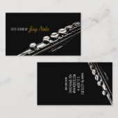 フルートレッスン楽器音楽教師 名刺 (正面/裏面)