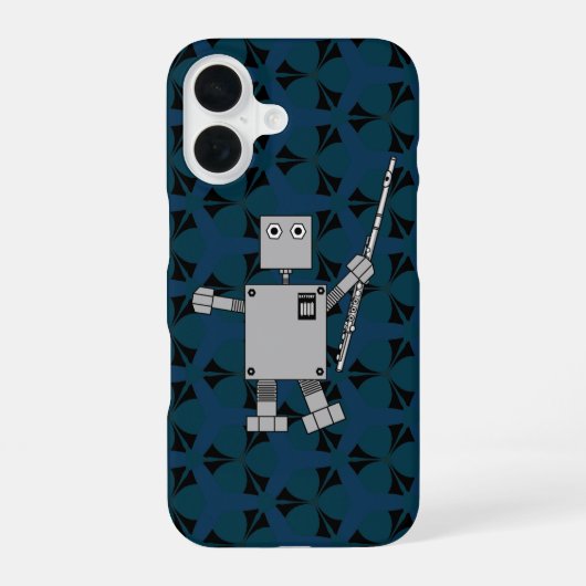 フルートロボット iPhone 16ケース (裏面)