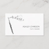 フルート先生ソロイストブラック&ホワイト 名刺 (正面)