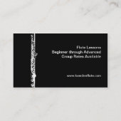 フルート先生プレーヤーミュージシャン楽器スタジオ 名刺 (裏面)