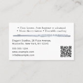 フルート先生ミュージカル楽器チューターインストラクター 名刺 (裏面)