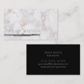 フルート先生大理石背景 名刺 (正面/裏面)