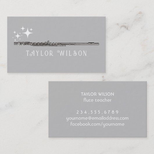 フルート名刺 名刺 (正面/裏面)