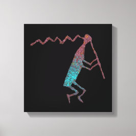 フルート奏者のペトログリフ キャンバスプリント