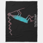 フルート奏者のペトログリフ フリースブランケット (正面)