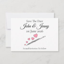 フルート奏者の結婚式　保存日付