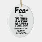 フルート奏者を恐れる セラミックオーナメント (右)