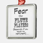 フルート奏者を恐れる メタルオーナメント (左)