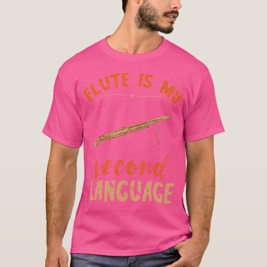 フルート奏者楽器セカンドラング Tシャツ (正面)