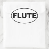 フルート奏者 楕円形シール (バッグ)