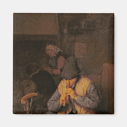 フルート奏者、17世紀 マグネット (正面)