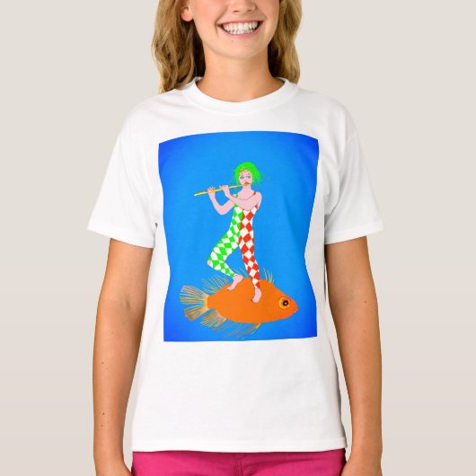 フルート奏者 Tシャツ (正面)
