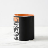 フルート奏者I物を作るおもしろい引用文・フルート マグカップ (中央)