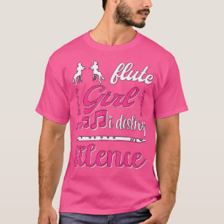フルート少女Iは沈黙フルートを破壊 Tシャツ