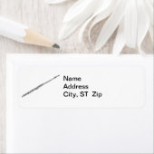 フルート形ワードアートブラック文字 ラベル (インサイチュ)