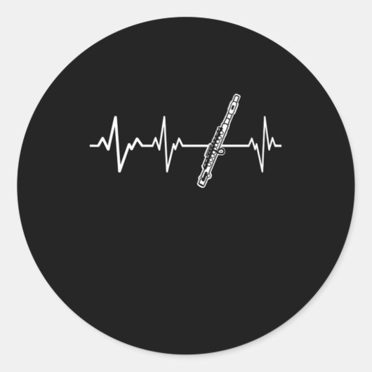 フルート心拍クラシックフルートアイディア ラウンドシール (正面)