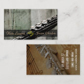 フルート授業楽器音楽教師事業 名刺 (正面/裏面)