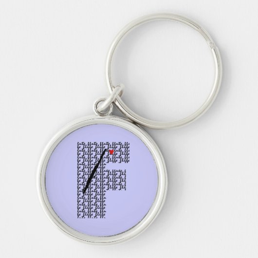 フルート文字F キーホルダー (正面)