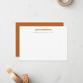 フルート文房具 – パーソナライズされた Flute Note Card ノートカード (正面/裏面インサイチュ)