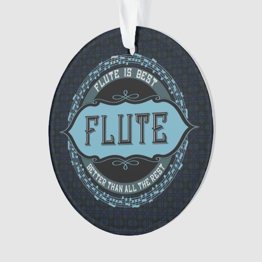 フルート最高の音符の円 オーナメント (正面)