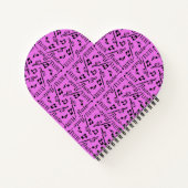 フルート楽器ハート ノートブック (裏面)