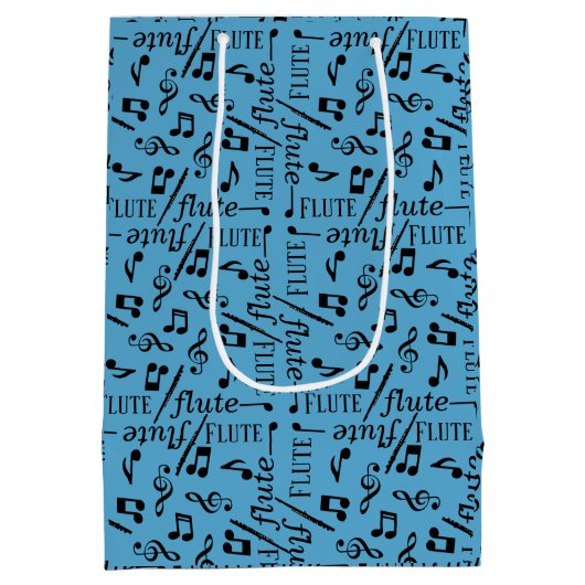 フルート楽器 ミディアムペーパーバッグ (裏面)