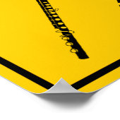 フルート横断高速道路の標識 ポスター (角)