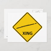 フルート横断高速道路の標識 ポストカード (正面/裏面)