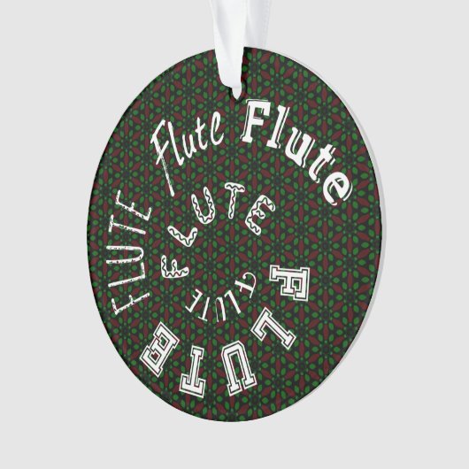 フルート緩和曲線文字 オーナメント (正面)