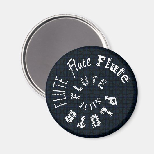 フルート緩和曲線文字 マグネット (正面/裏面)
