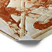 フルート色彩の鮮やか奏者を描いたレリーフ、 浮き彫り ポスター (角)