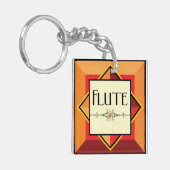 フルート装飾ブロック キーホルダー (正面左)