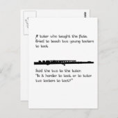 フルート講師 ポストカード (正面/裏面)