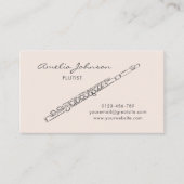 フルート赤面ピンクエレガントプロフェッショナル 名刺 (正面)