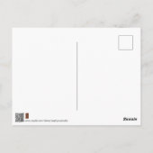 フルート遊のココペリ姿、緑の赤さび ポストカード (裏面)