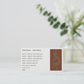 フルート遊のココペリ姿 – 緑オン赤 名刺 (スタンド正面)