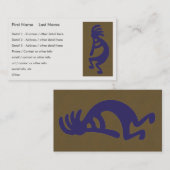 フルート遊のココペリ姿 – 青オングリーン 名刺 (正面/裏面)