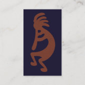 フルート遊のココペリ姿 – 青オンレッド 名刺 (裏面)