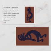 フルート遊のココペリ姿 – 黒オンレッド 名刺 (正面/裏面)