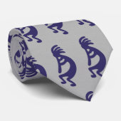 フルート遊ズココペリ姿 – ブルーオングレー ネクタイ (ロール)