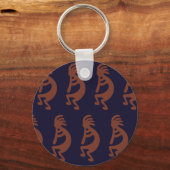 フルート遊ズココペリ姿 – ブルーオンラストリッド キーホルダー (正面)