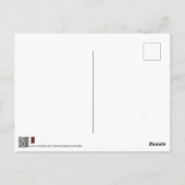 フルート遊ズココペリ姿 – ブルーオンラストリッド ポストカード (裏面)