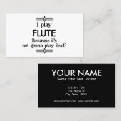 フルート遊 – 自然おもしろいDeco Music 名刺 (正面/裏面)