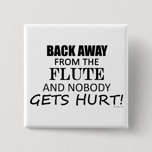 フルート遠くにから戻る 缶バッジ (正面)