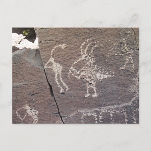 フルート選手ペトログリフサンタ・フェ・ニューメキシコ ポストカード (正面)